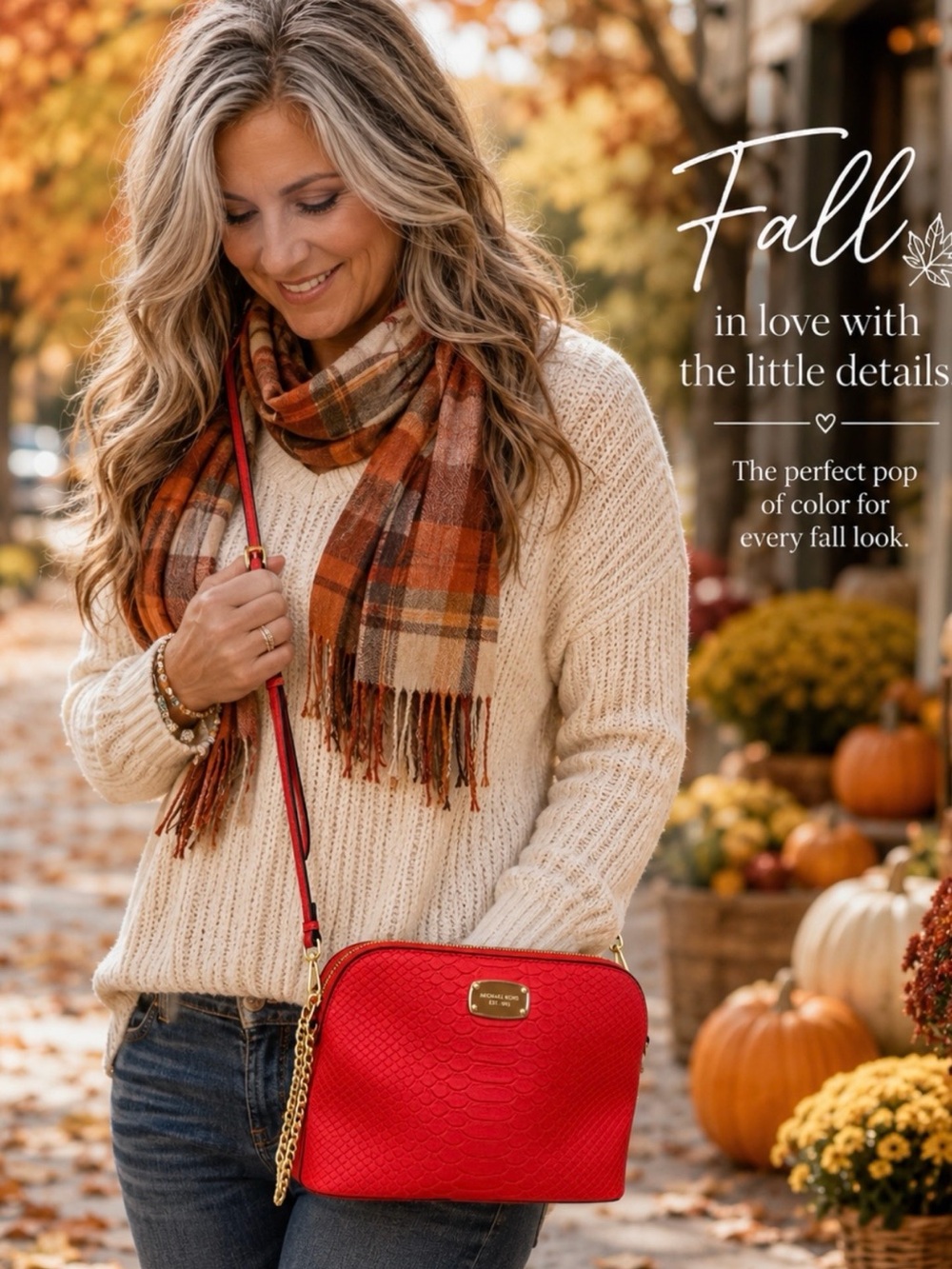 Michael Kors snakeskin Crossbody Interior with orangeTrim
